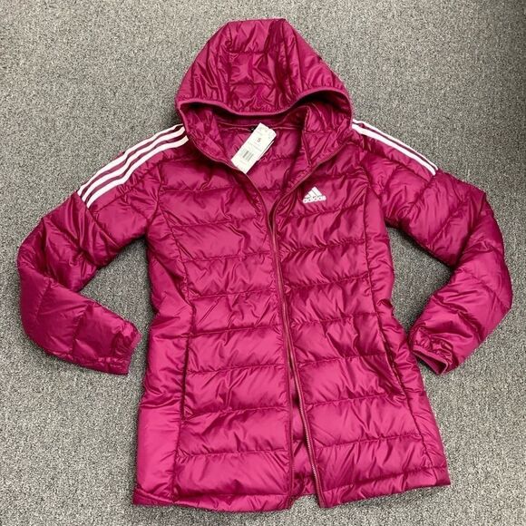 Adidas women's Essentials Light  Down Hooded Parka - Picture 4 of 16